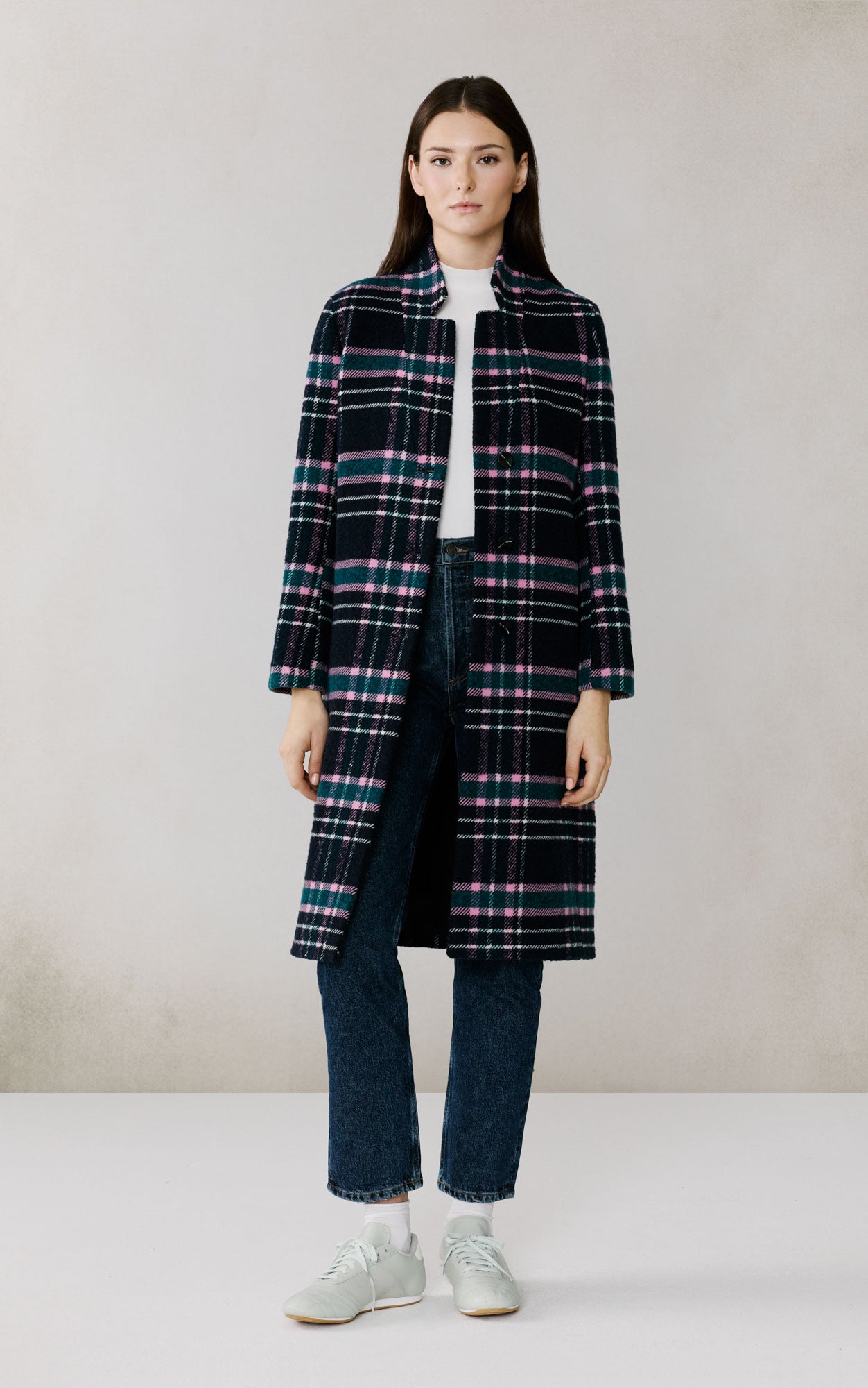 DIANE-C Plaid Midi Coat | Soia & Kyo® US