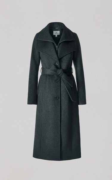 ILANA-U Wool Belted Coat With Bib | Soia & Kyo® US