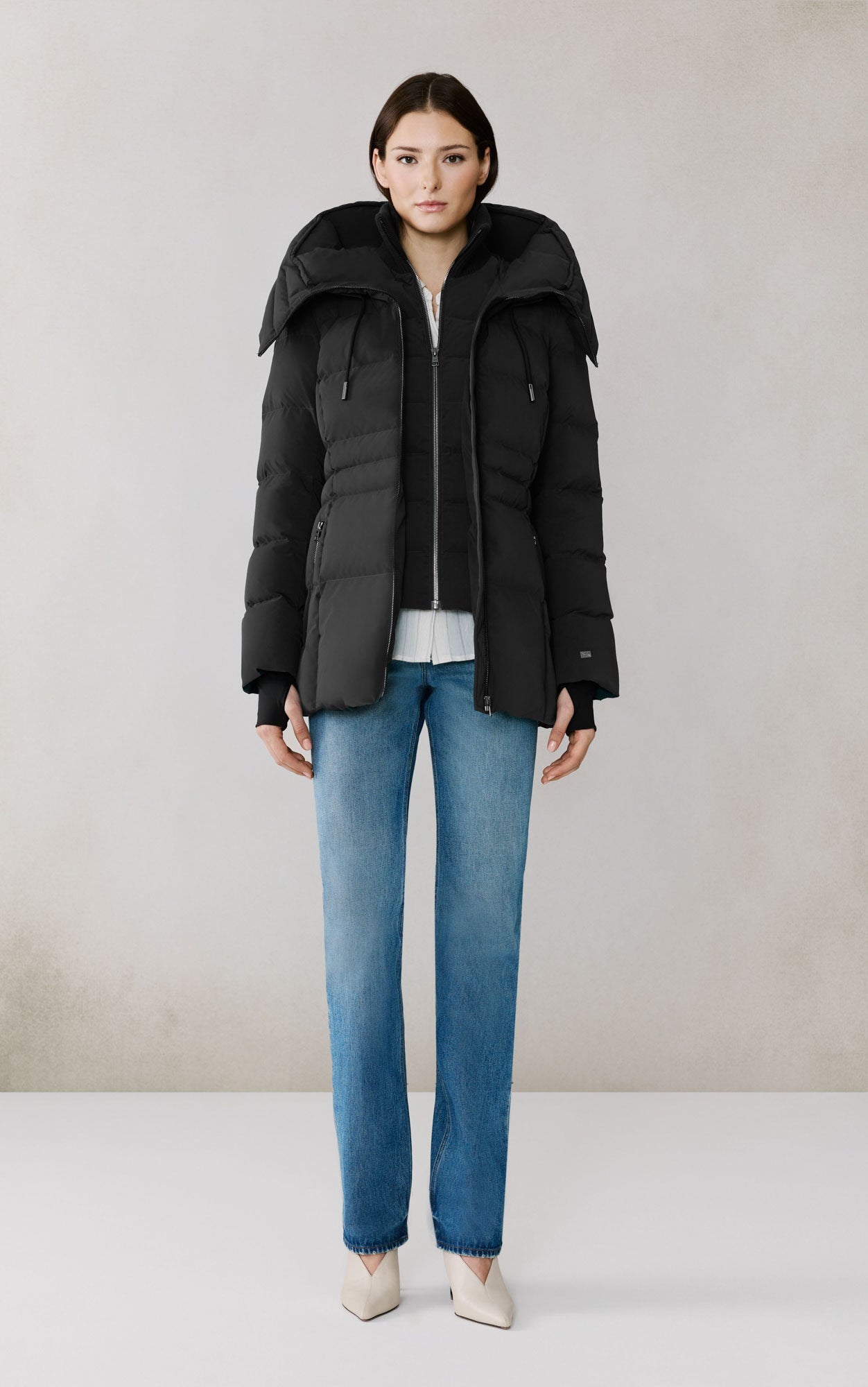 ジャケット・アウター thetoe 4WAY LYON KNIT DOWN COAT gray THE TOE 4WAY LYON KNIT DOWN COAT（Winter Jackets & Coats