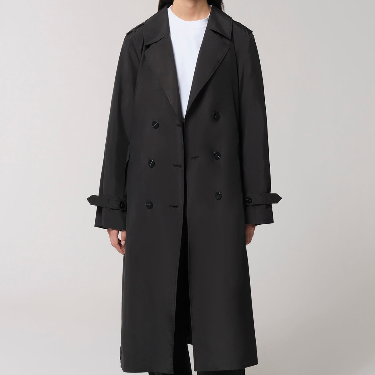 ★Soia & Kyo★Ilana-T ビブカラー スリムフィット トレンチ Ilana, Slim-fit classic wool coat with bib collar | Soia