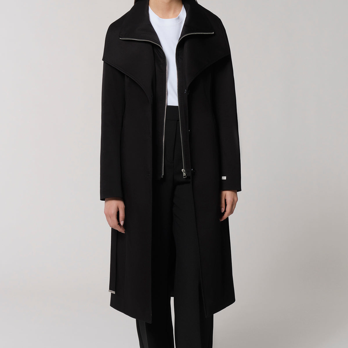 ★Soia & Kyo★Ilana-T ビブカラー スリムフィット トレンチ Ilana-T, Slim-fit trench with bib collar| Soia & Kyo US